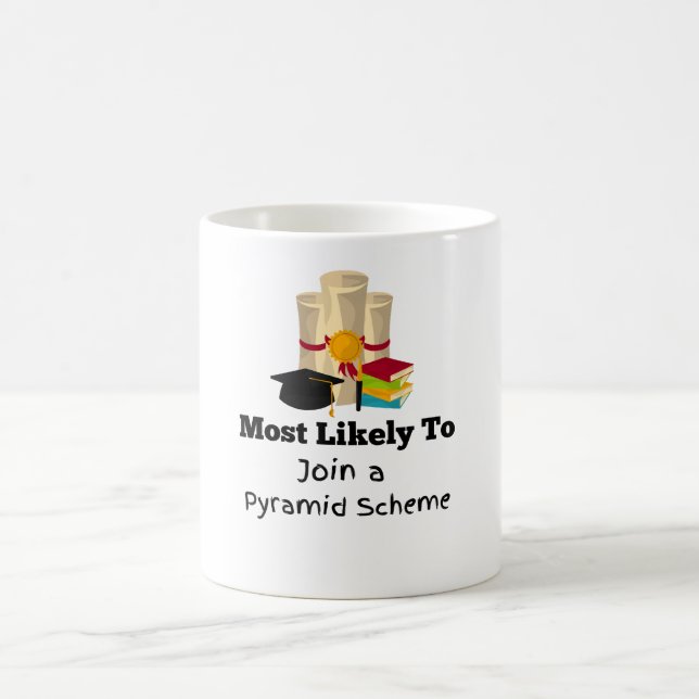 Höchstwahrscheinlich Pyramidenschema Abschluss Gif Kaffeetasse (Mittel)