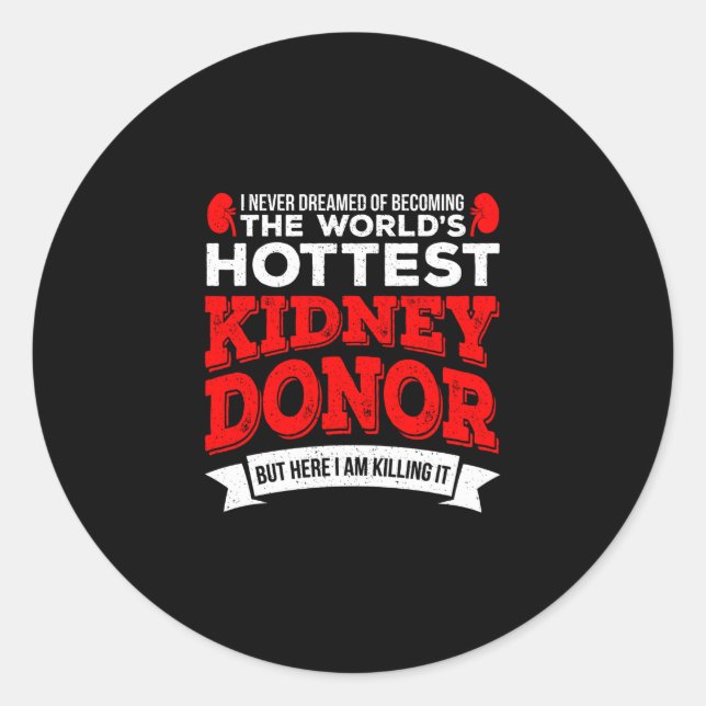 Hochtest Organspenderorgan-Transplantation Operati Runder Aufkleber (Vorderseite)