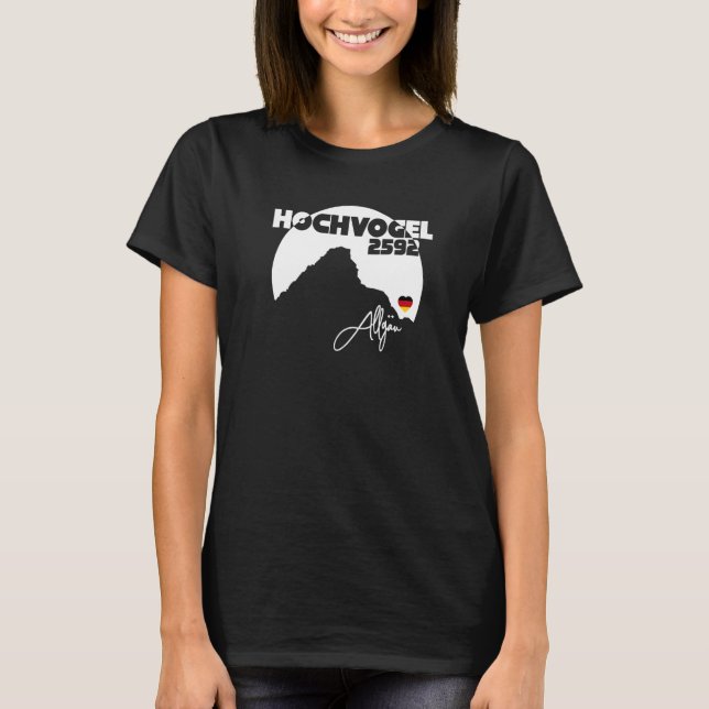 Hochvogel Berg Allgäu Alpen Bavaria Tirol Highligh T-Shirt (Vorderseite)