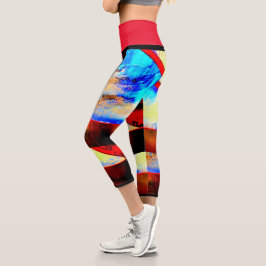 Hochwaisted-Capris Capri Leggings