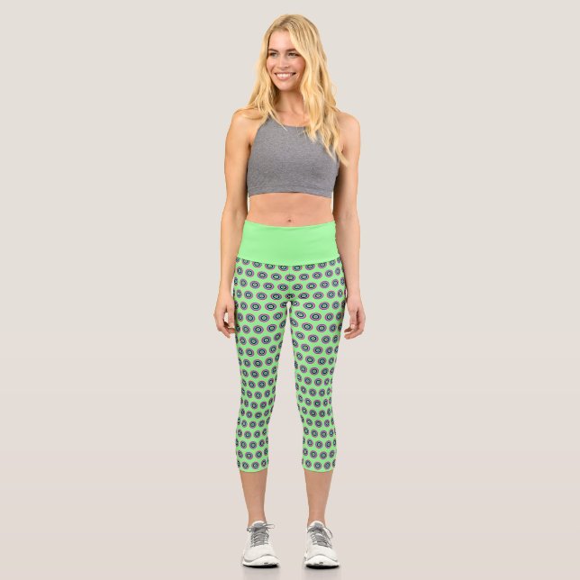 Hochwaisted Geometric Capris - Stilvolles Design (Vorderseite)