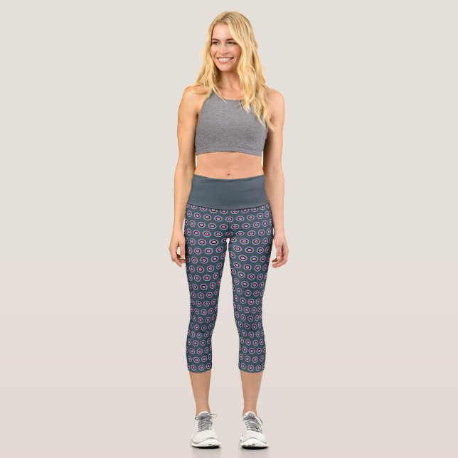 Hochwaisted Geometric Capris - Stilvolles Design (Vorderseite)
