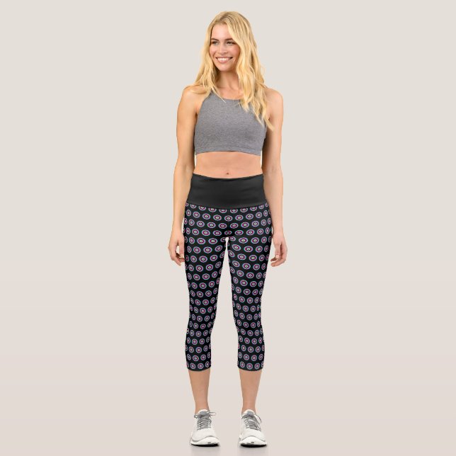 Hochwaisted Geometric Capris - Stilvolles Design (Vorderseite)