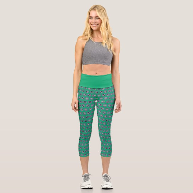 Hochwaisted Geometric Capris - Stilvolles Design (Vorderseite)