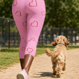 HOCHWAISTIGE CAPRI PANTS - "LIEBE WÄHLEN" LEGGINGS