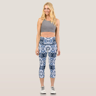 Hochwandiges Capris, mehrfarbiges Stoffmuster Ca Capri Leggings