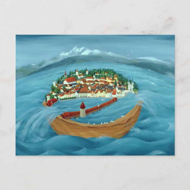 Hochwasser 1999 postkarte (Vorderseite)