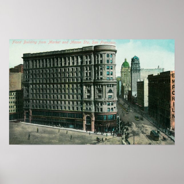 Hochwasser aus Markt und Mason Sts Poster (Vorne)