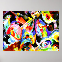 Hochwasserimprovisierung, abstrakte Kunst von Kand Poster