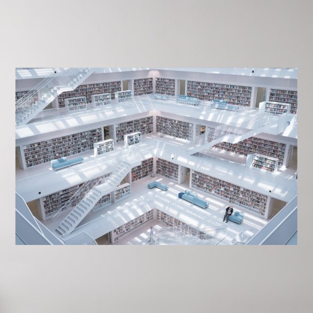 HOCHWERTIGE BIBLIOTHEK POSTER (Vorne)