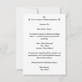 Hochwertige Einladungen zum Geburtstag! RSVP-Karte