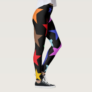 Hochwertige Workout-Leggings mit großen Sternen da Leggings