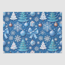 Hochwertiges Blue Christmas Wrapping Paper für Seidenpapier