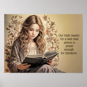 Hochwertiges Literaturlob ** Zitat Poster