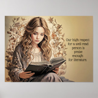 Hochwertiges Literaturlob ** Zitat Poster