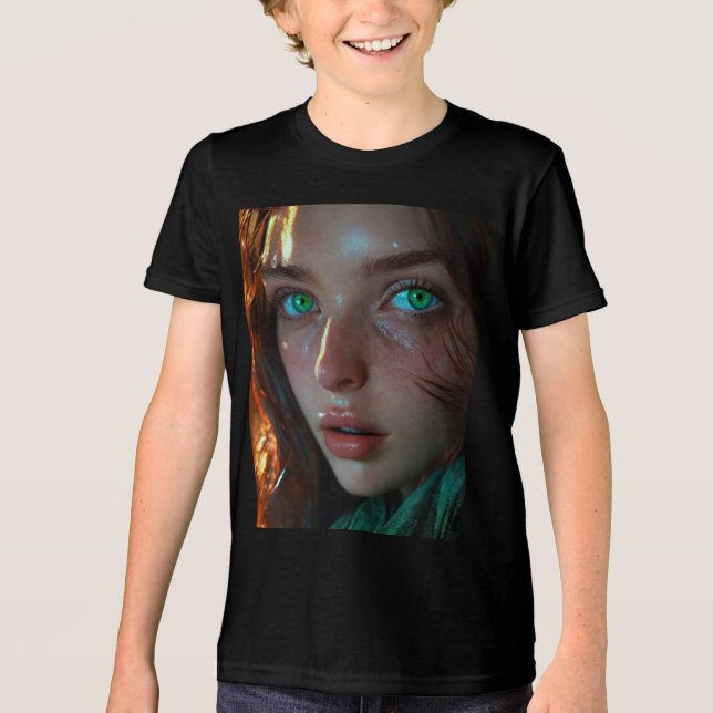 - Hochwertiges Skelett für Cartoon Tri-Blend Shirt (Vorderseite)