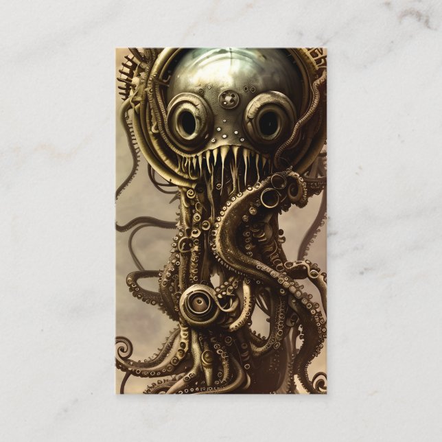 Hochwertiges Unterwasserportrait eines Oktopus Visitenkarte (Vorderseite)