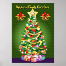 Hochwertiges Weihnachtsbaum-Poster für Großfamilie