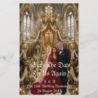 Hochzeit 10. Hochzeitsjubiläum Foto Paar Datum spe Briefpapier