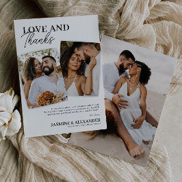 Hochzeit 3 Foto Dankeschön Karte