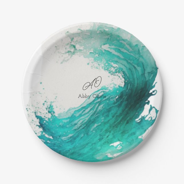 Hochzeit abstrakt pappteller (Vorderseite)