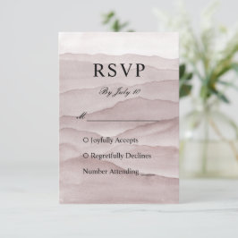 Hochzeit abstrakter staubiger Rose RSVP Karte