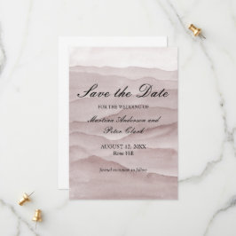 Hochzeit abstrakter staubiger Rose Save The Date