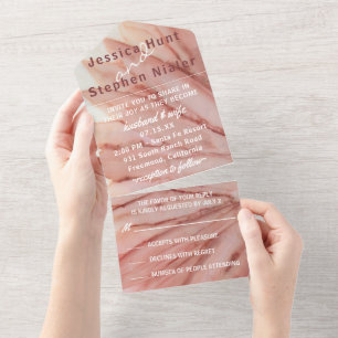 Hochzeit Alle N eine Einladung Hübsch in Rosa