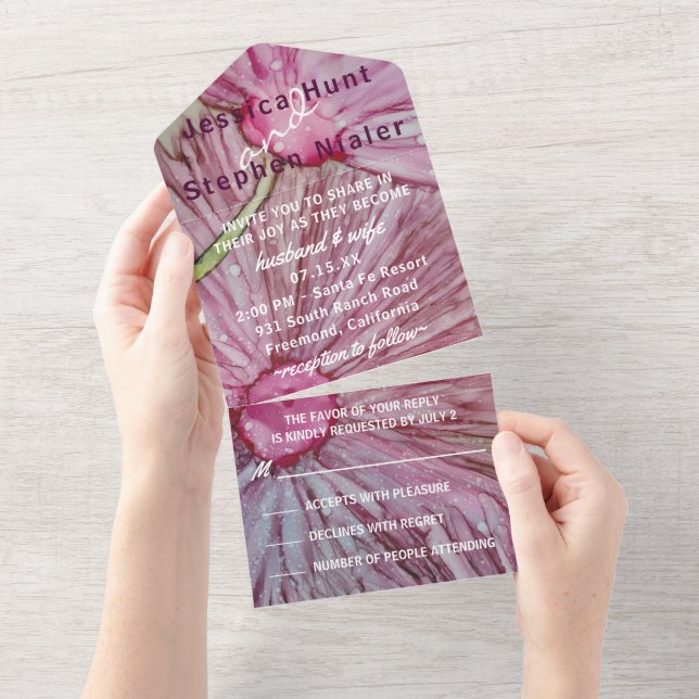 Hochzeit alles n eine Einladung Fresh Florals (Abreißen)