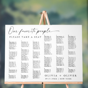 Hochzeit Alphabet bis 162 Personen Sitzkarte Acrylschild