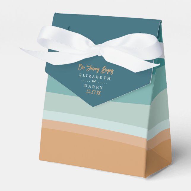 Hochzeit am abstrakten Ozean Geschenkschachtel (Vorderseite)