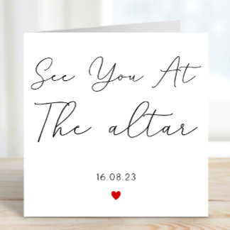Hochzeit am Altar sehen Ankündigung