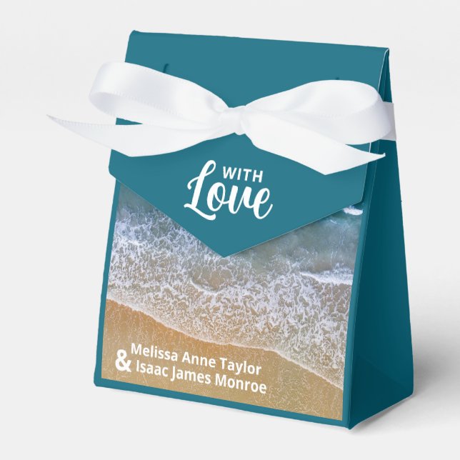 Hochzeit am Blue Sea Beach Geschenkschachtel (Vorderseite)