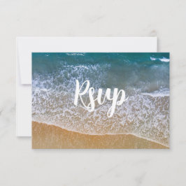 Hochzeit am Blue Sea Beach RSVP Karte