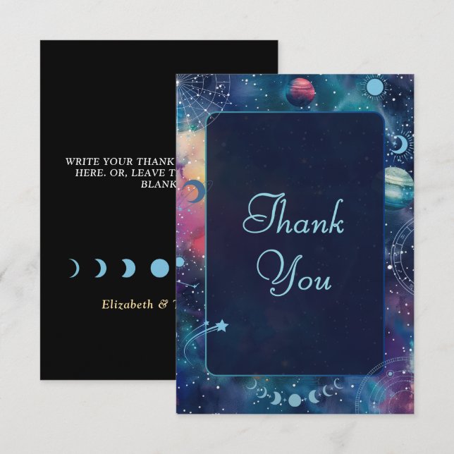 Hochzeit am Himmelbett Dankeskarte (Vorne/Hinten)
