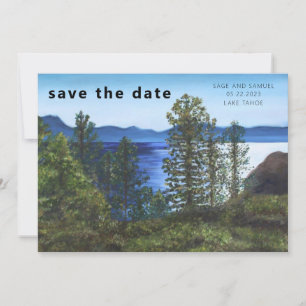 Hochzeit am Lake Tahoe - Save-the-Date Einladung