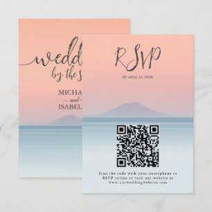 Hochzeit am Meer unter dem Himmel RSVP Karte