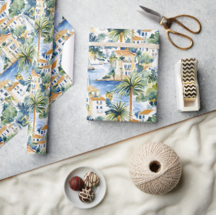 Hochzeit am Mittelmeer Geschenkpapier