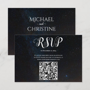 Hochzeit am Nachthimmel unter den Sternen RSVP Karte