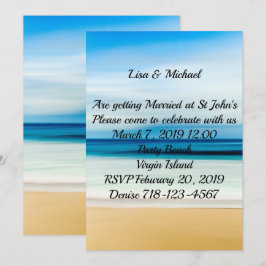 Hochzeit am Sandstrand Einladung