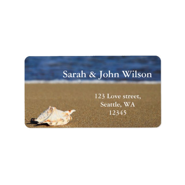 Hochzeit am Strand, Adressenaufkleber Adressaufkleber (Vorne)