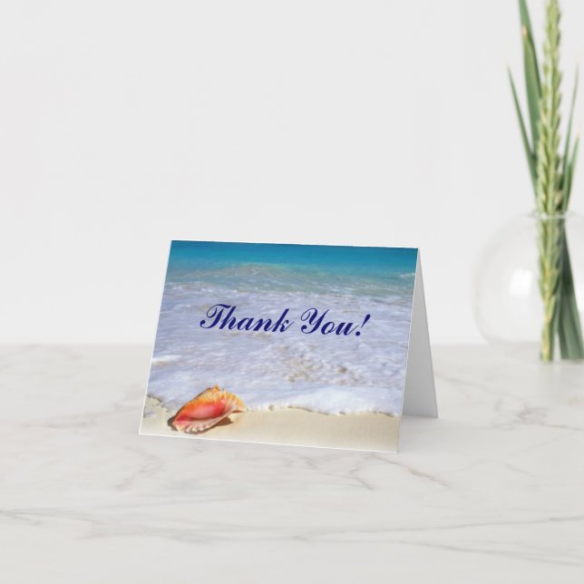 Hochzeit am Strand Danke für Ihre Anmerkungen (Vorderseite)