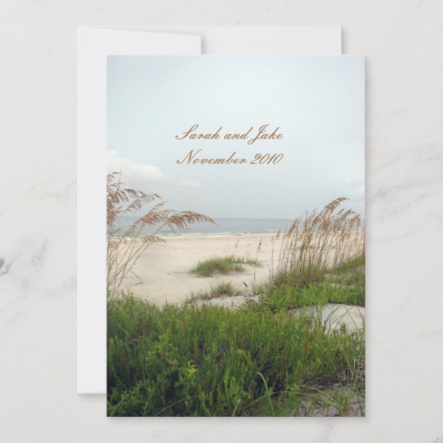 Hochzeit am Strand Einladung (Vorderseite)