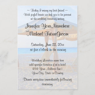 Hochzeit am Strand Einladung