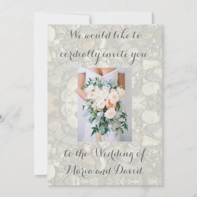 Hochzeit am Strand Einladung (Vorderseite)