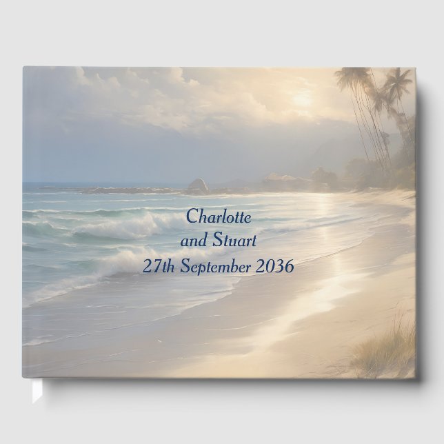 Hochzeit am Strand Gästebuch (Vorderseite)