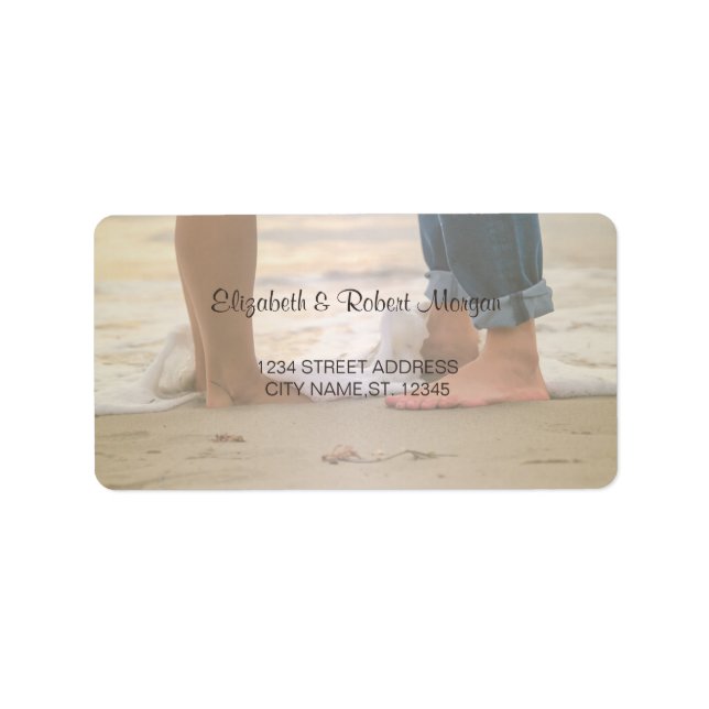 Hochzeit am Strand, Hochzeitsnacht Adressaufkleber (Vorne)