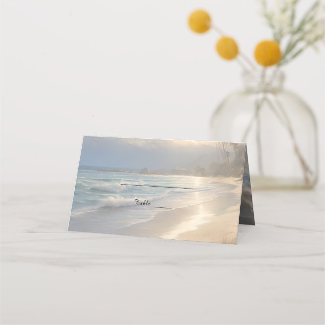 Hochzeit am Strand Platzkarte (Rückseite)