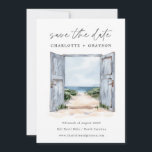 Hochzeit am Strand Save The Date<br><div class="desc">Wasserfarbe Ocean Beach Hochzeit Save the Date - Das Watercolor Ocean Beach Foto Save the Date vorstellen - die perfekte Mischung aus Eleganz und Küstenstreifen, um Ihren Tag zu verkünden. Treten Sie ein in eine Szene direkt aus dem Paradies, als ein Aquarellfenster einen malerischen Strand enthüllt, wo sanfte Wellen unter...</div>
