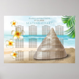 Hochzeit am Strand - Sitzkarte Poster